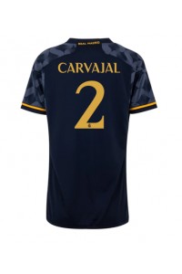 Real Madrid Daniel Carvajal #2 Jalkapallovaatteet Naisten Vieraspaita 2023-24 Lyhythihainen